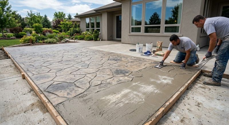 Stamped Concrete Installation in Fort Worth, TX