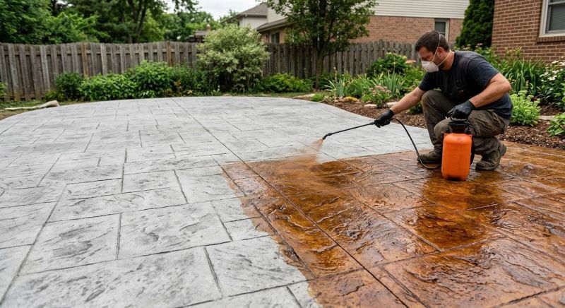 Stamped Concrete Staining in Corpus Christi, TX